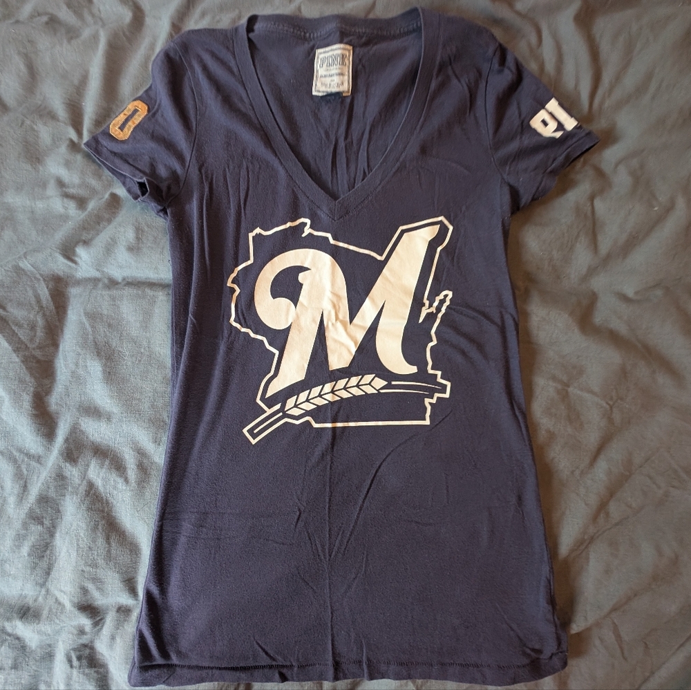 PINK Victoria’s Secret Milwaukee Brewers V Neck